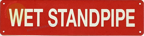 WET STANDPIPE SIGN, Fire Safety Sign