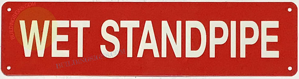 WET STANDPIPE Signage, Fire Safety Signage