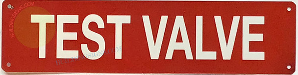 TEST VALVE Signage, Fire Safety Signage