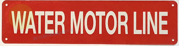 WATER MOTOR LINE Signage, Fire Safety Signage