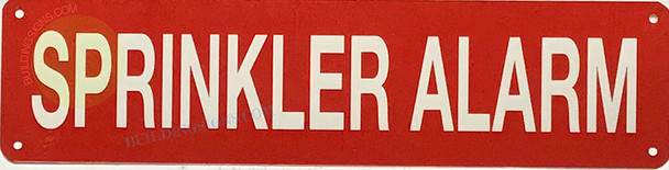 SPRINKLER ALARM SIGN