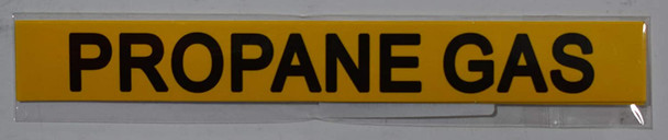 SIGNS PROPANE GAS SIGN (STICKER 1X8) YELLOW-(ref062020)