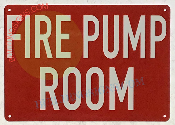 FIRE Pump Room Signage