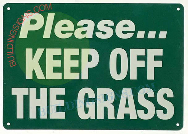 Please Keep Off The Grass Signage