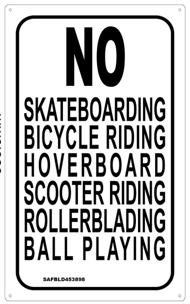 No Skateboarding Bicycle riding Hoverboard scooter