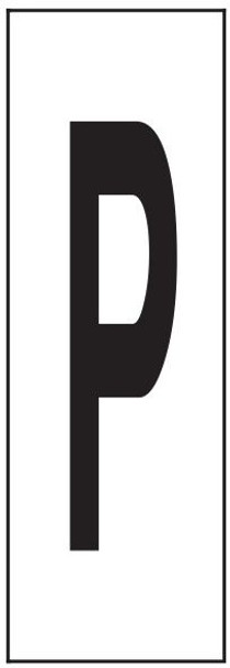 PHOTOLUMINESCENT DOOR NUMBER P SIGN HEAVY DUTY / GLOW IN THE DARK "DOOR NUMBER" SIGN HEAVY DUTY