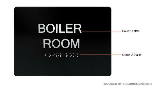 Boiler Room Sign Black