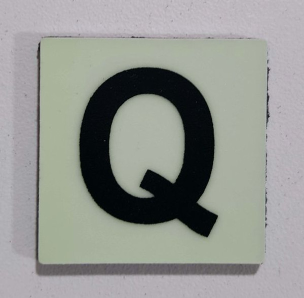 Glow in dark Number Q sign The Liberty Line