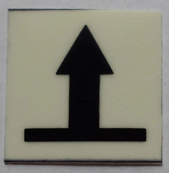 GLOW IN DARK UPWARDS ARROW EMERGENCY MARKING SIGN