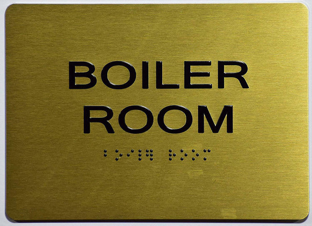 SIGNS BOILER ROOM Sign -Tactile Signs Tactile