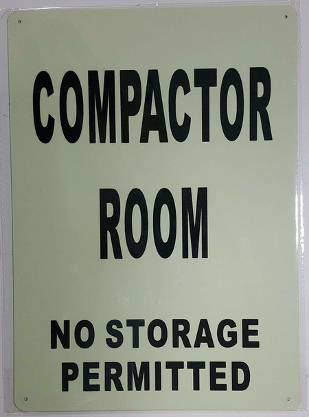 SIGNS COMPACTOR ROOM NO STORAGE PERMITTED SIGN