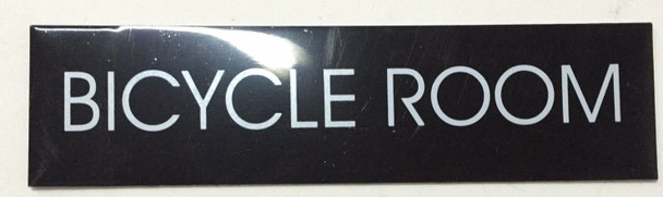 SIGNS BICYCLE ROOM SIGN - BLACK (ALUMINUM