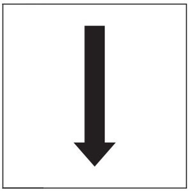 PHOTOLUMINESCENT DOWN ARROW SIGN HEAVY DUTY / GLOW IN THE DARK "DOWNWARDS ARROW" SIGN HEAVY DUTY