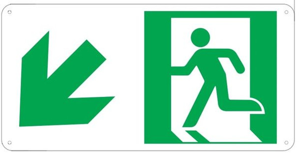 PHOTOLUMINESCENT EXIT SIGN HEAVY DUTY / GLOW IN THE DARK "EXIT" SIGN HEAVY DUTY