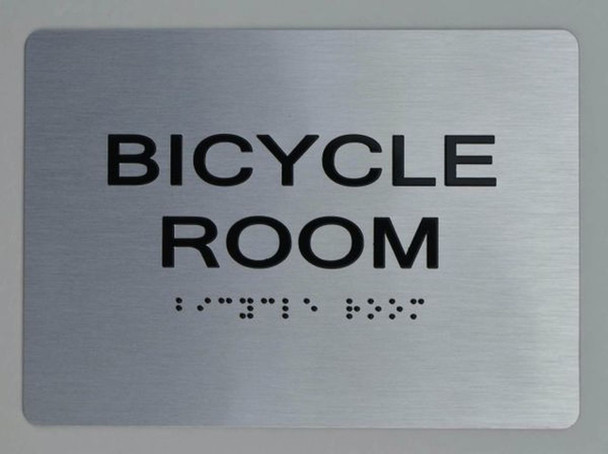 BICYCLE ROOM ADA Sign -Tactile Signs