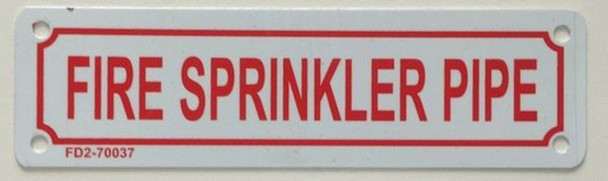pack of two FIRE SPRINKLER PIPE Signage