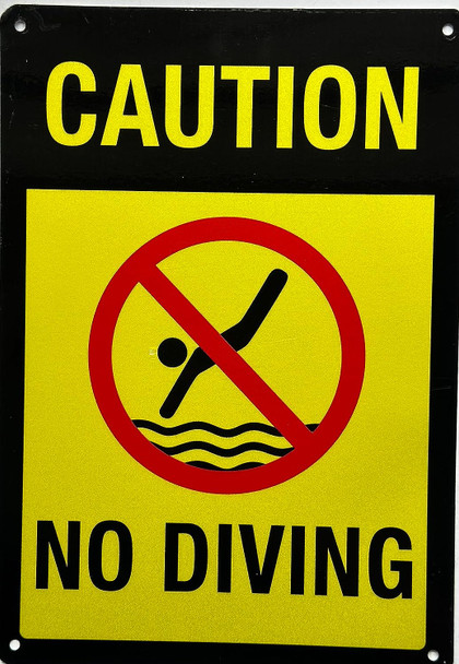 Caution No Diving Pool