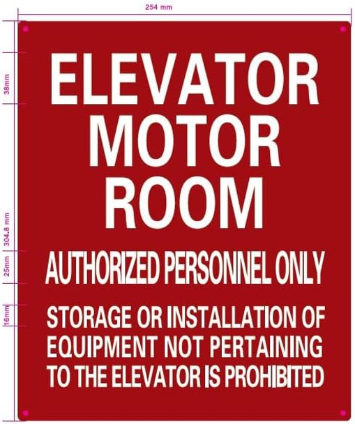ELEVATOR MOTOR ROOM AUTHORIZED PERSONNEL ONLY