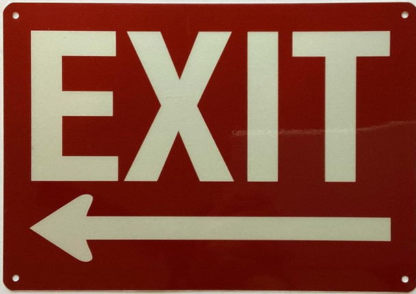 Exit left arrow Sign