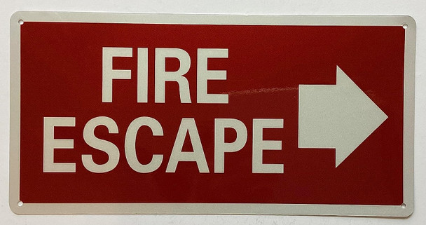 Fire Escape Sign RIGHT ARROWsign