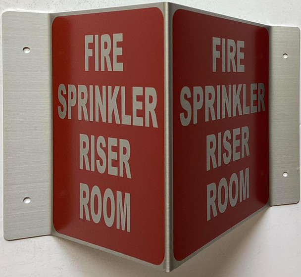 Corridor Fire sprinkler riser room sign-Fire sprinkler riser room Hallway sign -le couloir Line
