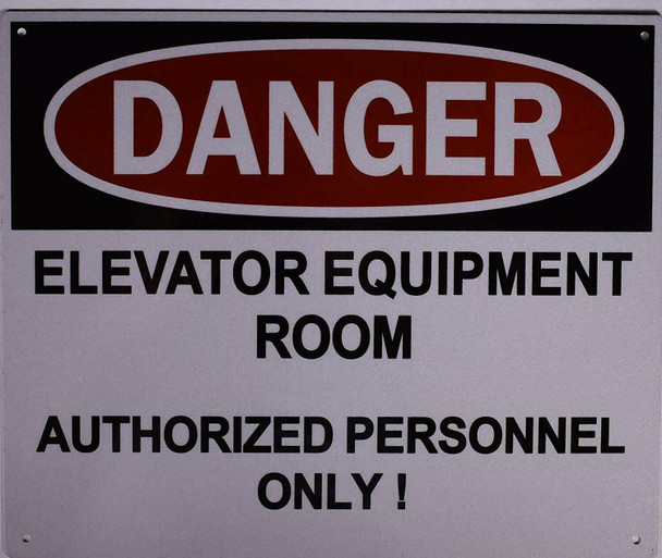 SIGNS DANGER ELEVATOR EQUIPMENT ROOM