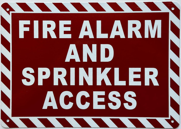 Signage  FIRE ALARM AND SPRINKLER ACCESS