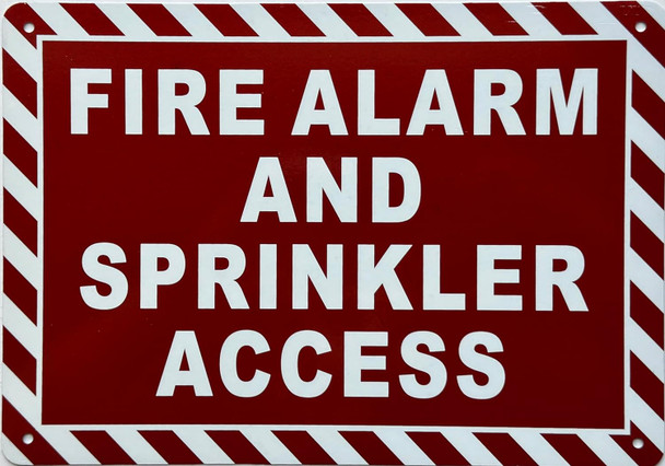 Sign FIRE ALARM AND SPRINKLER ACCESS