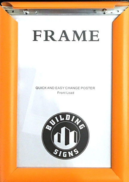 Orange Poster Frame 5x7 Inches, snap frame, Outdoor Poster Display Unit Signage