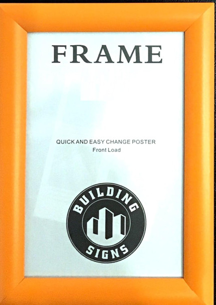 Orange Poster Frame 5.5x8.5 Inches, snap frame 5.5x8.5, Outdoor Poster Display Unit