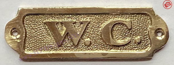 Brass W.C.  - Brass Restroom -Brass Door  Signage