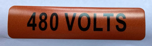Signage  480 Volts Reflective Sticker -Safety Label Decal, 4x1 inch 10-Pack Vinyl for Electrical Pipe Markers