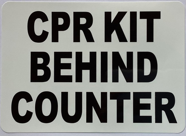 CPR KIT BEHING COUNTER Decal/STICKER Sign