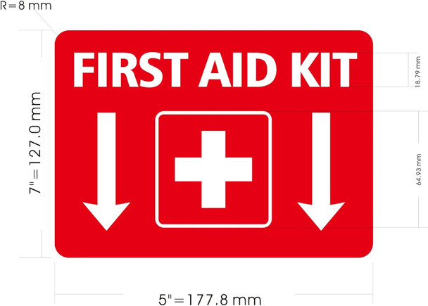 FIRST AID KIT Decal/STICKER Signage