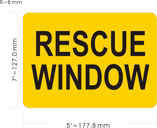 RESCUE WINDOW Decal/STICKER Sign