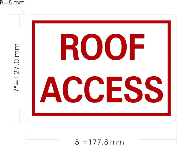 Sign ROOF ACCESS Decal/STICKER