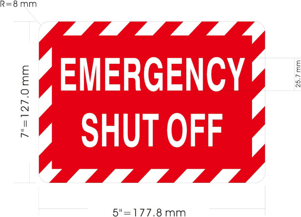 Sign  EMERGENCY SHUT-OFF Decal/STICKER