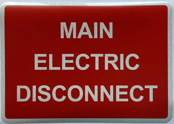 Signage  MAIN ELECTRIC DISCONNECT Decal/STICKER