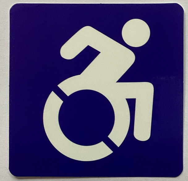 ACCESSIBLE BLUE STICKER NYC Signage