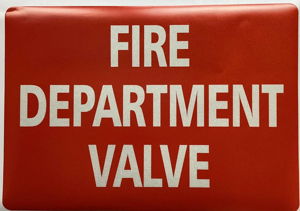 Sign FIRE DEPARTMENT VALVE STICKER/DECAL