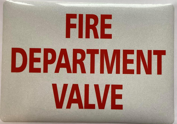 FIRE DEPARTMENT VALVE STICKER/DECAL Signage