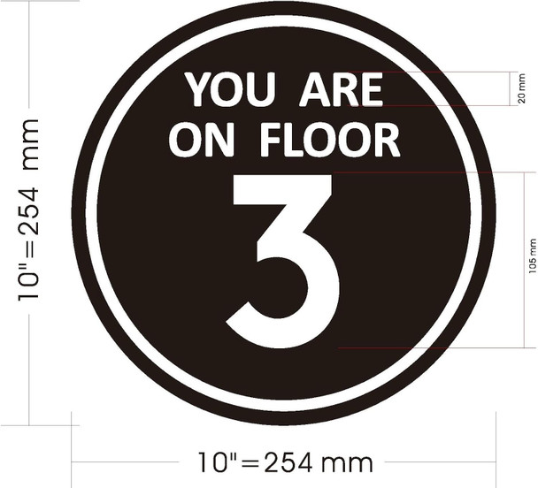 Sign You are ON Floor 3 Sticker/Decal