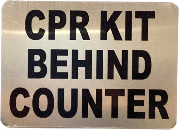 CPR KIT BEHIND COUNTER  - NYC resturant  Signage