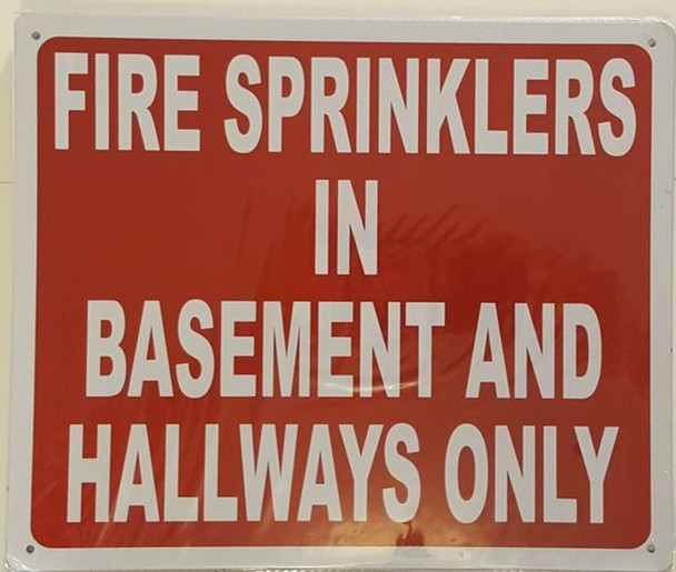 SIGNS FIRE SPRINKLERS IN BASEMENT