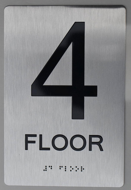 FLOOR NUMBER  Tactile Graphics Grade 2 Braille Text with raised letters  Signage