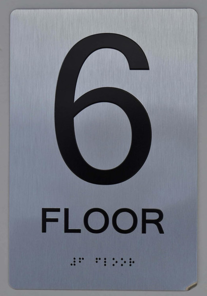 Signage  FLOOR NUMBER  Tactile Graphics Grade 2 Braille Text with raised letters