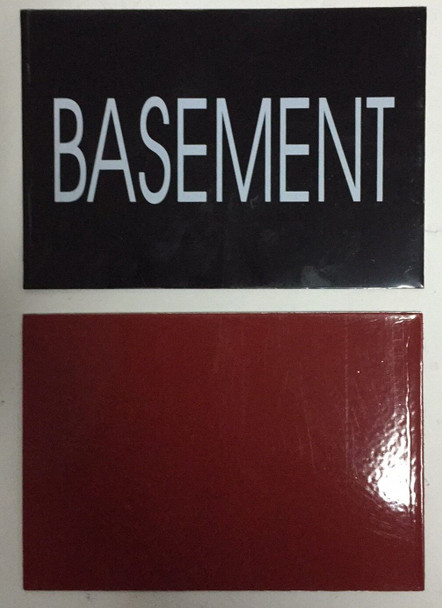 SIGNS BASEMENT SIGN - BLACK