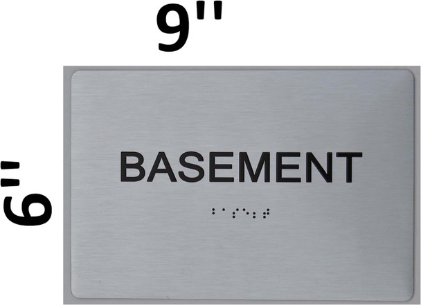 Sign FLOOR NUMBER  Tactile Graphics Grade 2 Braille Text with raised letters