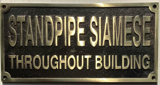 Cast Aluminum  - cast bronze color/cast brass color Signage