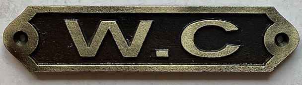 Cast Aluminium W.C  Sign